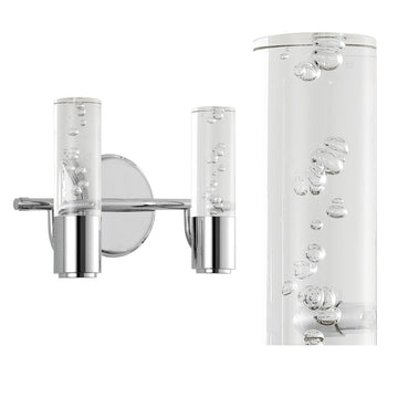 Bolha Minimalist Modern Bubble Acrylic/Iron Integrated LED Vanity Light - JONATHAN Y